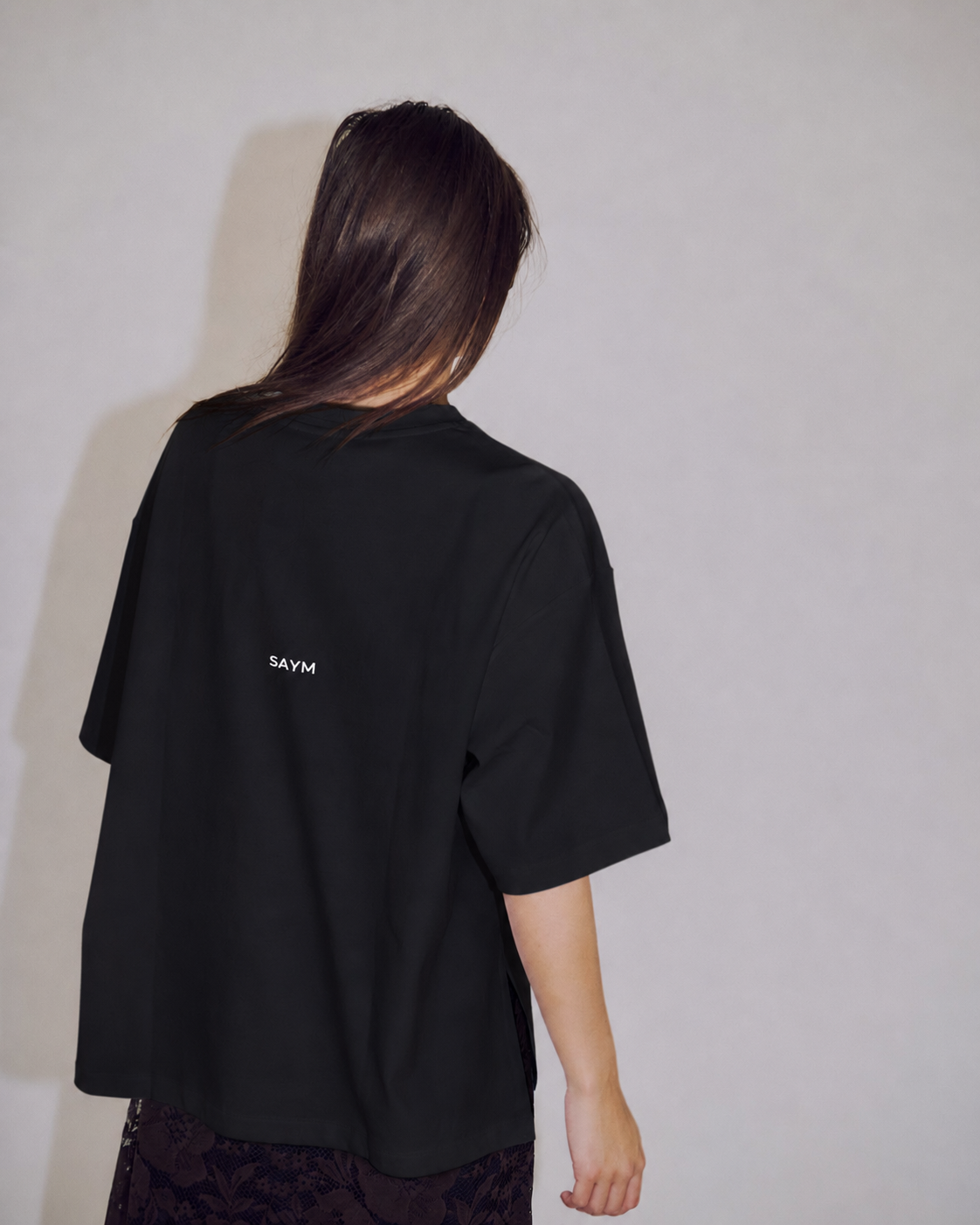 SAYMSIA BASIC T-SHIRT - BLACK