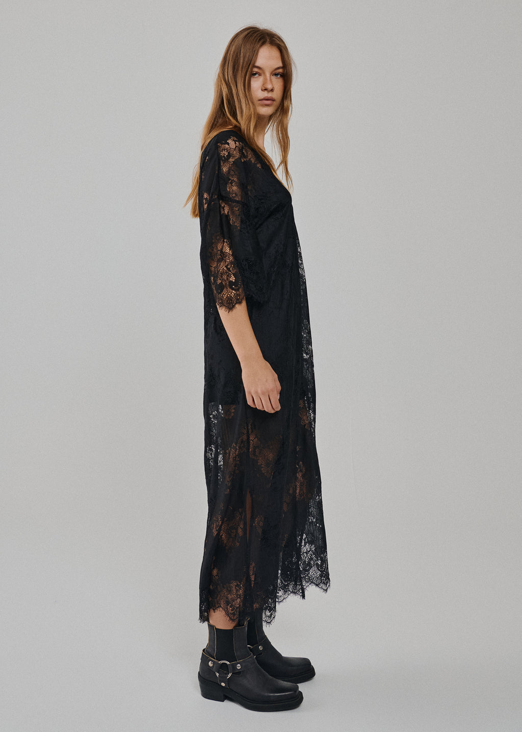 SAYMLULU LACE DRESS - BLACK
