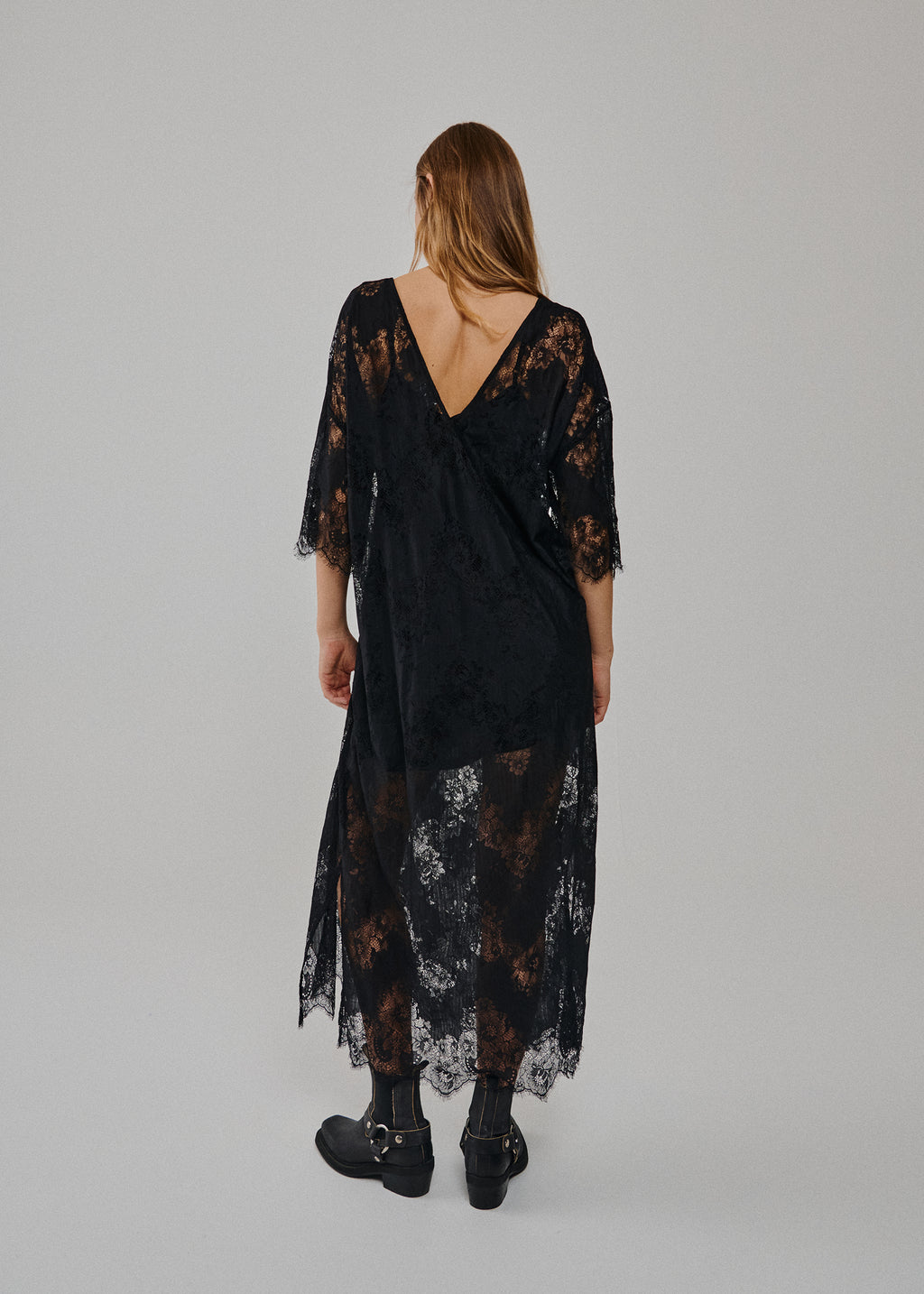SAYMLULU LACE DRESS - BLACK